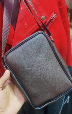 AXIVON Artisan Leather Crossbody Messenger - Espresso Brown