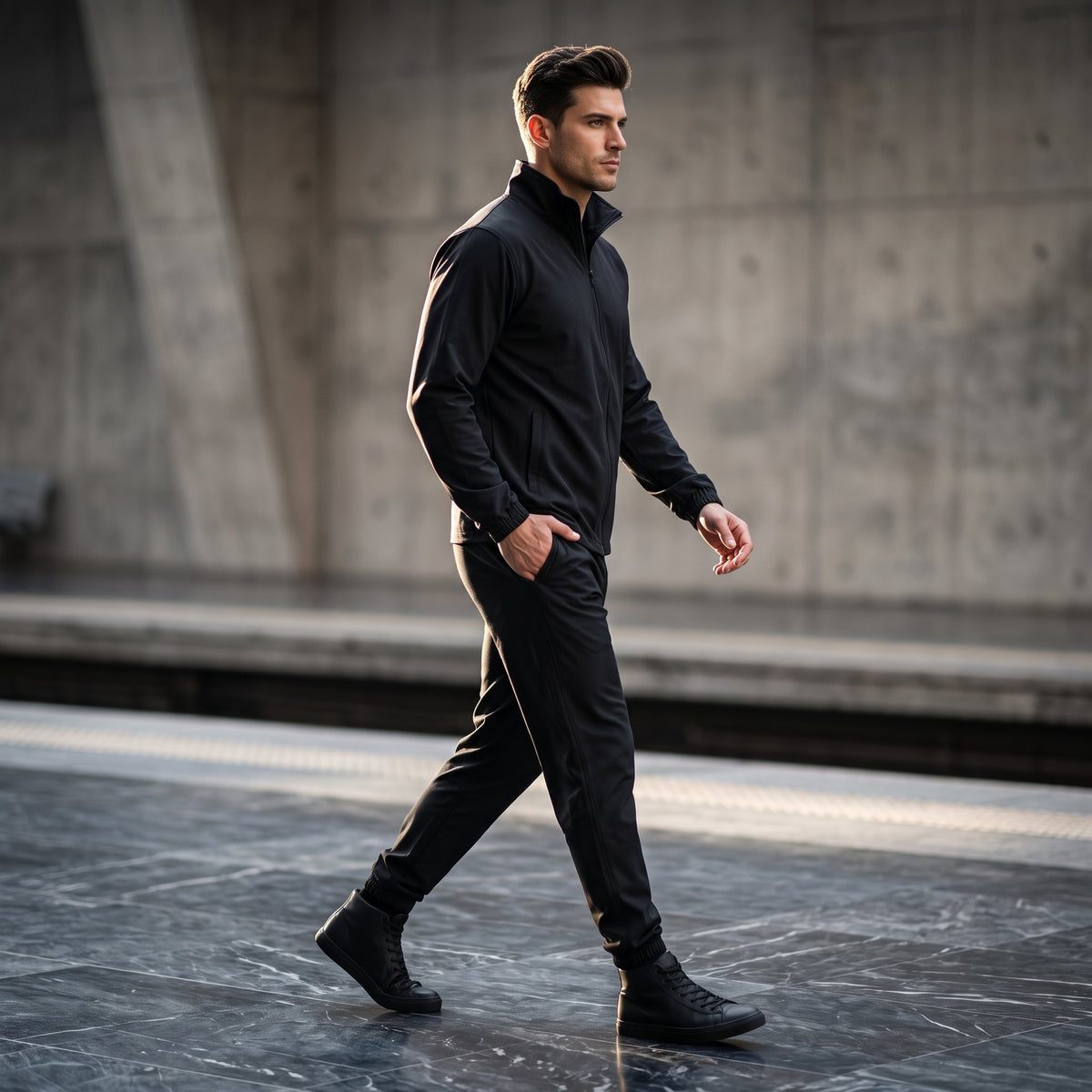 AXIVON Tactical Utility Tracksuit Set - Stealth Black