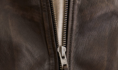 AXIVON Heritage Buffed Leather Jacket - Distressed Espresso