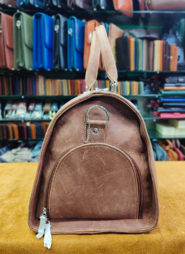 AXIVON Artisan Pull-Up Leather Duffel - Vintage Pine