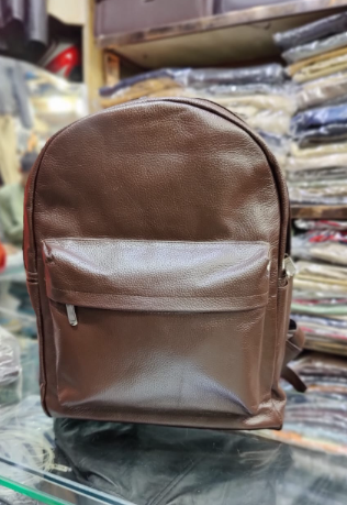 AXIVON Artisan Pebble Leather Backpack - Caramel Tan
