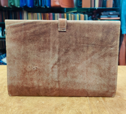 AXIVON Artisan Mixed-Media Leather Laptop Sleeve