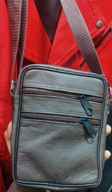 AXIVON Artisan Leather Crossbody Messenger - Espresso Brown