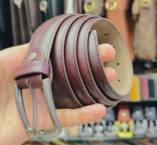 AXIVON Artisan Hand-Stitched Full-Grain Leather Belt
