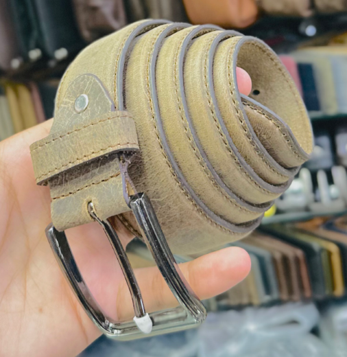 AXIVON Artisan Hand-Stitched Full-Grain Leather Belt