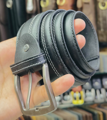 AXIVON Artisan Hand-Stitched Full-Grain Leather Belt